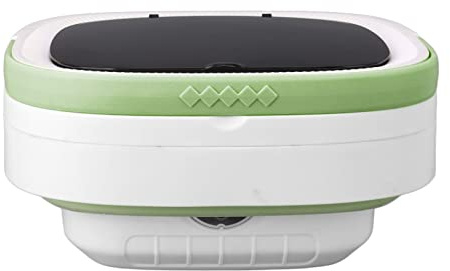 Machine à Laver Portable, Mini Lave-linge Pliable de 7,5 L avec Essorage Doux et Tuyau de Drainage pour Appartements, Dortoirs (Vert)