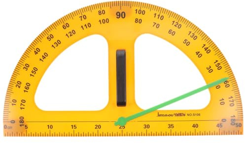 SHINEOFI Goniometro Multi-funzione Per Insegnanti Strumento Per Misurazione Angoli e Disegno Geometrico Aula Accessorio Didattico Pratico e Resistente Per Scuole e Classi