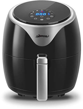 OZEANOS Heißluftfritteuse 3,5L Schwarz OT-AF-35BS-DIGITAL - Präzise Temperaturregelung, Digitales LED-Touchscreen, Timer, Vorheizfunktion - Multifunktionale Fritteuse für Zuhause, Fettfrei