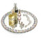 SUMNACON Cristal decorativo espejo con cristal diamante bandeja organizador redondo 27 cm, AB colorido;
