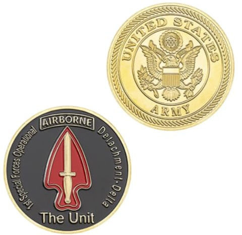 REZAJDUIE Moneda Conmemorativa Ejército de los Estados Unidos Primeras Fuerzas Especiales Desafío Operacional Moneda Aerotransportada Delta Force Recuerdos Chapado en Oro