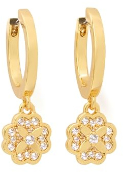 Kate Spade New York Heritage Bloom Huggie Drop Earrings