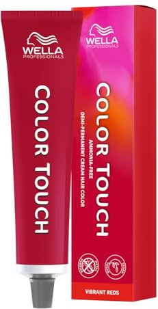 Wella Professionals Color Touch Vibrant Reds – Ammoniakfreie, vegane Intensivtönung mit Metal Purifier – für leuchtende, Rottöne bis zu 28 Haarwäschen - 5/66 Hellbraun Violett-Intensiv – 60 ml
