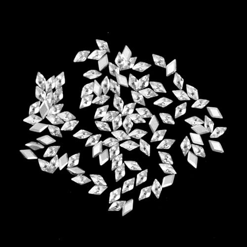 100 PCS Dimensioni Strass Unghie, Mini Diamante Piatto Brillante Cristallo Bianco per Unghie 3mm Brillantini Unghie Nail Art Strass Diamanti in Cristallo Vetro Posteriore Pietre per Manicure