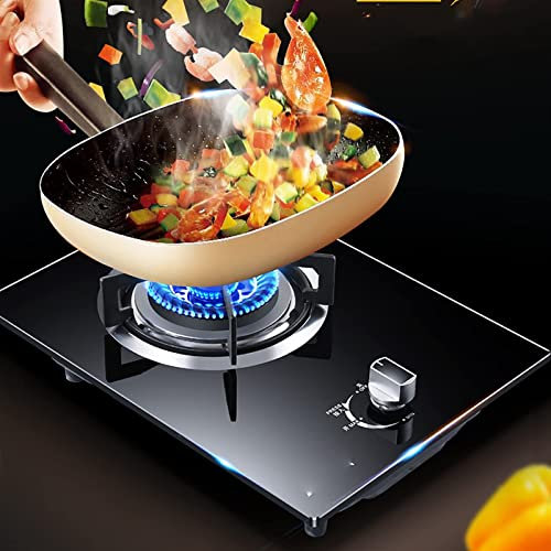 Fornello a Gas a bruciatore Singolo da 32 cm, fornello a Gas da 5,2 kW, fornello a Gas da Incasso, Cucina, pentole con FFD e portapentole in ghisa (C GPL)