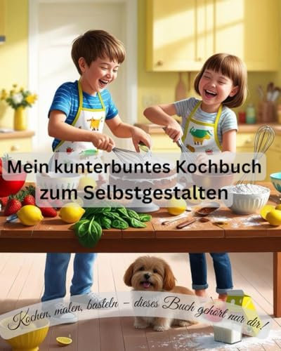 Kinderkochbuch: Mein kunterbuntes Kinderkochbuch zum Selbergestalten: Ein Mitmach-Kochbuch für Kinder mit Platz für eigene Rezepte, Zeichnungen und Ideen – kreativ kochen, malen und schreiben