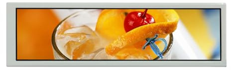 VSDISPLAY Monitor LCD IPS Blanco de 8.8 Pulgadas, 1920x480, 600 nits | Puerto de Video USB de 9 Pines, para subpantalla DIY o Pantalla para PC