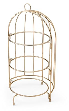 Artesà Vogelkäfig-Etagere, 22 x 42 cm, in Geschenkbox, Gold