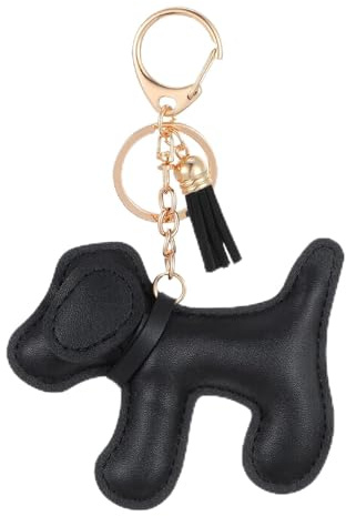 Giantree Hunde Schlüsselanhänger, Leder Taschenanhänger Süße Welpe Hundetasche Anhänger Hunde deko Rucksack Anhänger Geburtstagsgeschenk für Lieblingsmensch Taschenzubehör