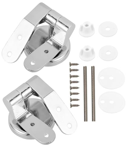 DECOMELODY Bisagras Roca Dama Senso de Aleación de Zinc para Asiento Wc, Accesorio Resistente y Rápido para Tapa de Inodoro, Adecuado para Bisagras Antiguas o Rotas
