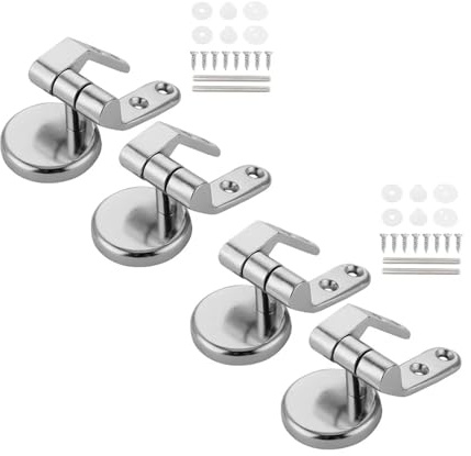 Lot de 4 charnières universelles for abattant WC, fixation par le haut, en acier inoxydable, pièces rechange for, connecteur montage Pour Tablette Siège Wc