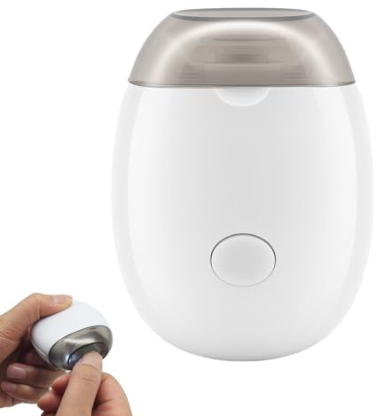 HASAIKA® 2 en 1 Coupe-ongles Polisseur d'Ongles, Lime a Ongle Electrique Automatique avec lumière LED, convient aux ongles des pieds et des mains (Blanc)