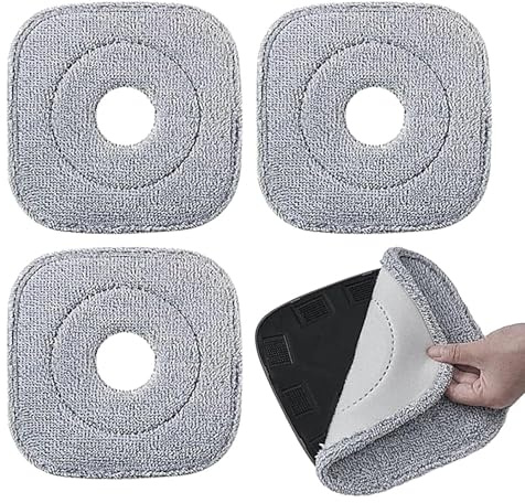 Mop Head Ersatz – 4 Stück Mop Ersatz-Pads Mopp Kopf, quadratisch absorbierend | Scrub Brush Refill für Deep Clean Room Kitchen Hardwood Floor Care Home Tile Laminate Wash
