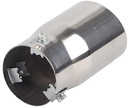 KIMISS Terminale di scarico universale, tubo di coda per auto, 30-51 mm, acciaio inossidabile(Slant)