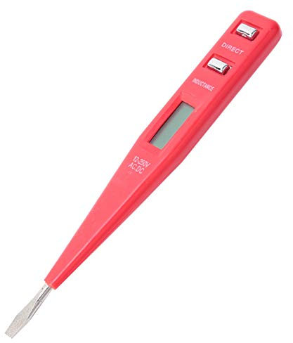 Heayzoki Stylo de détection d'électricité AC/DC, détecteur de testeur de Tension sans, testeur de Tension d'affichage numérique Multifonction 12-250V / 12-55V avec écran LCD