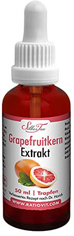 SILBERTAU Grapefruitkernextrakt 40 % – 50 ml nach Dr. Harich – aus Kernen & Fruchtfleisch – natürlich, ergiebig & vegan – ohne Zusatzstoffe – praktische Pipette zum Dosieren