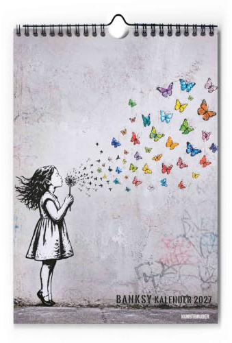 Moderne Banksy Kalender 2027 – XXL A2 Hochformat Streetart-Kunst Jahreskalender