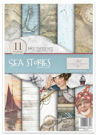 ITD Collection – Rispapper kreativt set, A4, Decoupage-rispapper, servetteknik, valbar i olika färger, 29,7 x 21 cm (RP015- HS code 48021000)