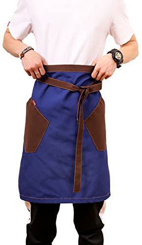 ALCKO Arbeitsschürze Herren Werkstatt, Canvas Jeans Schürze Wasserdicht & Einstellbar, Schürzen Männer Handwerker Tischler Maler Barkeeper, Schreinerschürze Gartenschürze, Unisex