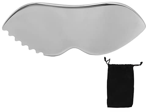 Gua Sha Gesicht, Gua Sha Werkzeug mit Kammkanten aus 304 Edelstahl und Glatten Oberflächen, Gua Sha Körper aus Edelstahl, Gua Sha Schaber für Gesicht, Augen, Hals und Körper