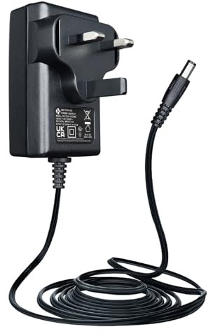 12V 1A 1.8M Power Supply Adapter, AC to DC 12W 12V 1000mA 800mA 500mA Replacement Power Cord for CCTV Security Camera DVR LED Strips Router BT Speaker LED Mirror Desk Lamp and More, UKCA Certified