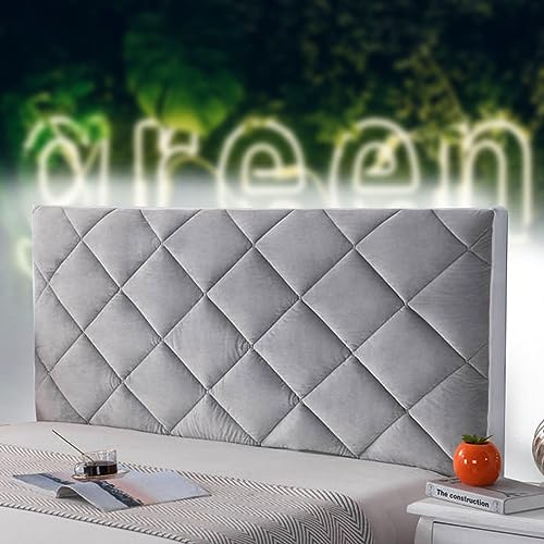 Rivestimento Testiera Letto Imbottito Copertura/Copri Testiera Letto Matrimoniale Cuscini Testata Letto Matrimoniale Ferro Battuto Lavabile per Decorazione Camera Letto,grey-150cm