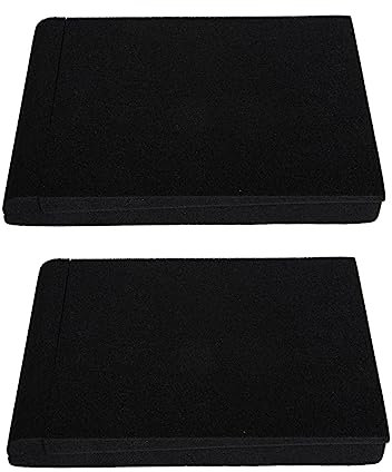 ibasenice 2pcs Speaker Pads 28x19x4cm Soundproof Cushions Acoustic Absorption Sponge for Studio Monitors and Voice Boxes