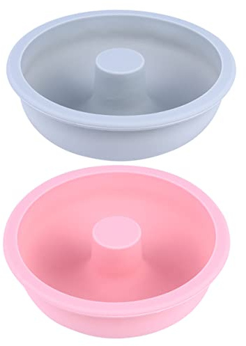 FELTECHELECTR 2pcs Food Grade Silicone Donut Mould Cartoon Baking Molds Non- Release for Cakes Cookies and Desserts