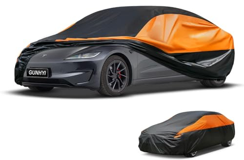 GUNHYI Car Cover Custom Fit for Model 3 Waterproof, Breathable, All-Weather Outdoor Full Cover for Rain, Sun, UV Protection