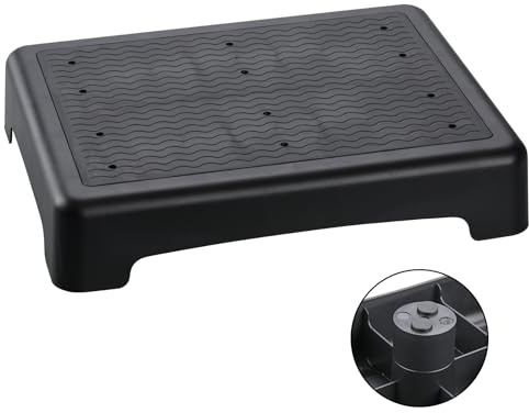 TARFEPA Mobile Step Stool,Indoor/Outdoor Non-Slip Step Platform,Portable Stair Aid for Adults and Seniors for Stairs,Kitchen,Office,Door,Bed,Car Safety Steps,Black-Black