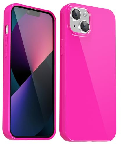 Svanove per iPhone 13 Mini Custodia in Silicone, Guscio Sottile Tinta Unita Liscio Gomma Gel di Originale, Morbido TPU Guscio Ultrasottile Antiurto Custodia Protettiva, Rosa Caldo