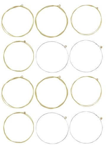 YINETTECH 2 set completi di corde per chitarra acustica, 010-047, corde per chitarra extra leggere, spessore 80/20, con bronzo, corde avvolte per il gioco quotidiano di tutti i livelli di abilità