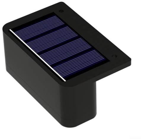 4 luces solares de pared para exteriores, patio, pared, balcón, luces decorativas impermeables, adecuadas para jardín, valla, patio, puerta delantera, camino (luz cálida de 3 LED)