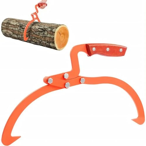 Log Tongs Logging Skidding Tongs Non-Slip Grip for Log Lifting Handling Dragging Carrying Woodworking Tools(21 CM)