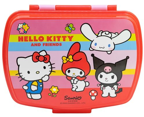 STOR Matlåda Barn Hello Kitty, Rektangulär Lunch Box 1333ml, BPA-Fri, Hållbar Plast, Perfekt för Skola och Mellanmål