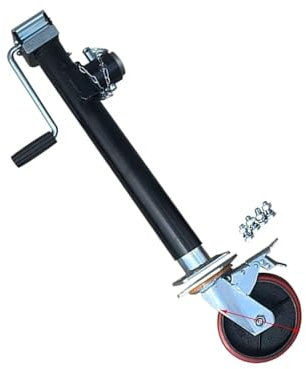 Ruota D'appoggio Per Rimorchio Carichi Pesanti - Ruote Per Rimorchio Girevole, Ruotino Telescopico Ruotino Per Rimorchio, Ruotino Automatico, Corsa 25,4 E 38cm, Gambe Di Supporto 2000kg(15lift)