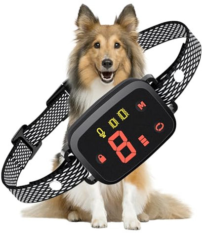 Mapneng Anti-Bell-Halsbänder für Hunde, wiederaufladbar, intelligentes Hundehalsband, 8-stufige Empfindlichkeit, harmloses Design mit IP67-Wasserdichtigkeit für kleine, mittelgroße und große Hunde