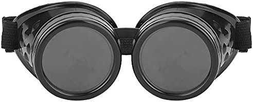 POENVFPO Vintage -Schutzbrille, Abs Steampunk Brille Brille Brille Sonnenbrille mit Einstellbarem Nasenpolster für Party -Dekor -Kostümzubehör (1)