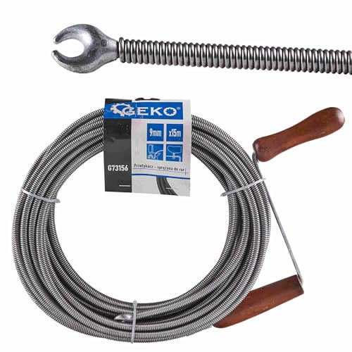 BSD 9mm x 15m Rohrreinigungsspirale - Effektive Lösung für verstopfte Abflüsse und Rohrleitungen, ideal für den Hausgebrauch und professionelle Anwendungen.