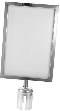 jojofuny Stanchion Post Top Sign Holder Retractable Belt Vertical Frame for Queue Management and Directional Signage Airports Offices and Events