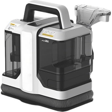 Aspiradora de Agua Tapiceria - Aspirador de Tapicerías 450W, 2 Depósitos: 1 de Agua Limpia y 1 de Sucia, 11 Kpa, 80dB, Limpiador de Tapicerias para Alfombras, Tapiceria, Sofa, Autos y Más, Blanco