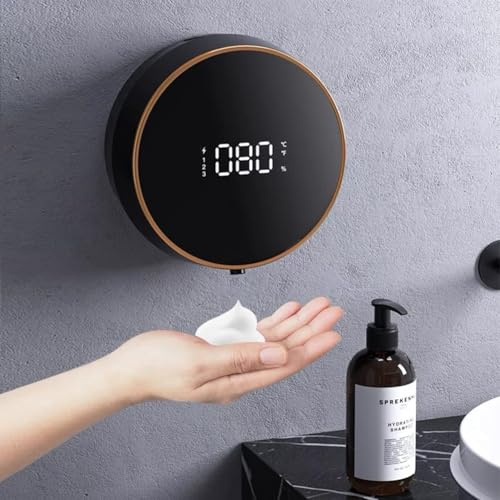 Automatischer Seifenspender, Wandmontage, Gelschaumseife, berührungsloser Spender, für Badezimmer, Küche und Hotels, 300 ml (Gel weiß)