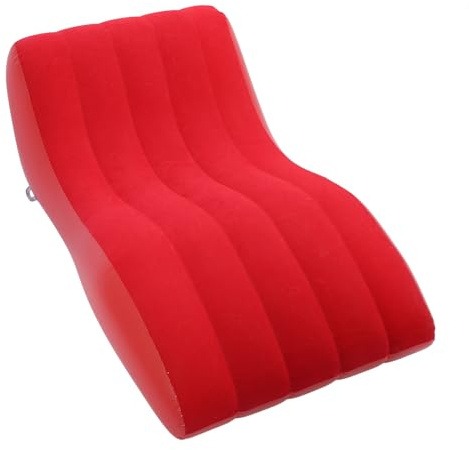 Luocute Aufblasbare Lounger, PVC Komfortable Tragbare Schlafluft -Couch Geeignet für Home Picnics Wanderpark Travel (Rot)