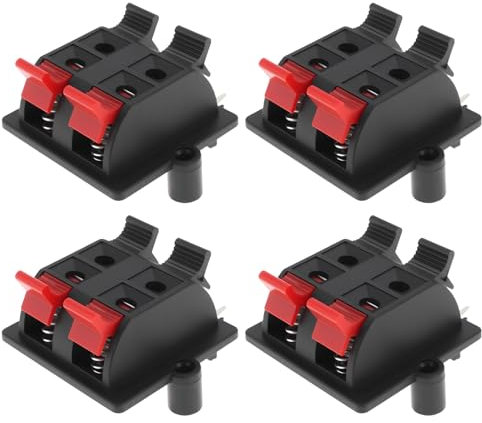 Create idea 4x 4 Pin E 2 Vie Con Rilascio A Pressione WP4-3 Clip Terminale Per Altoparlante Adatti Per Il Collegamento Di Cavi Per Altoparlanti