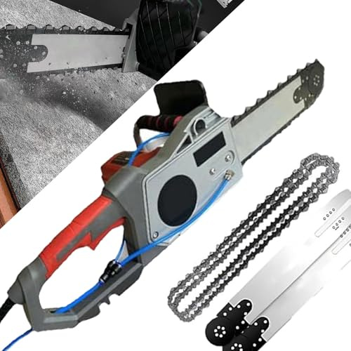 Sunseota Electric Concrete Chainsaw with Brushless Motor, Concrete Wall Cutter, Powerful Chainsaw with Two Chains/Guide Bar, for Reinforced Concrete/Red Brick Wall/Concrete Wall,CuttingDepth48cm,480