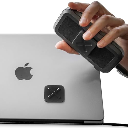 DELTAHUB HoldX magnetiskt fäste – universell telefon och extern enhetshållare för bärbara datorer, skrivbord | starkt magnetiskt stativ för SSD, hårddiskar och mobil enhet (svart)