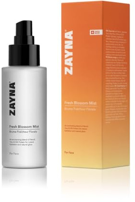 ZAYNA Fresh Blossom Mist 100 ml – Spray rinfrescante per il viso con neroli, Yuzu e proteine della seta | Idratazione istantanea & Glow | Prodotto in Svizzera