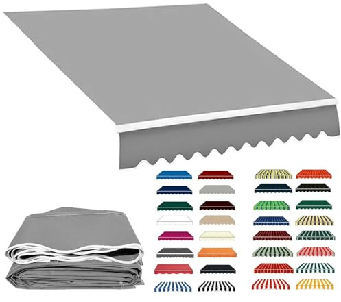 Ricambio Telo Tenda Da Sole a Bracci Estensibili per Esterno, Tessuto Di Ricambio per Tenda Da Sole Impermeabile per Patio, Terrazzo,Esterno,Giardino Telo Di Ricambio