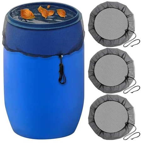Net Rain Barrel Cover, Mesh Cover For Rain Barrel Black 60-120cm Diameter 1-5 PCS(120cm,4PCS)