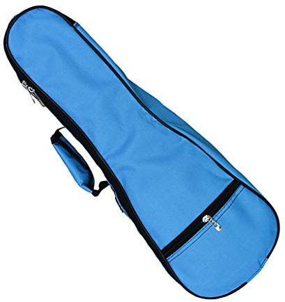Hochwertige Ukulele-Tasche, 5 mm, mit Schwammfüllung, verstellbarer Schultergurt, 1 Stück 21in blau